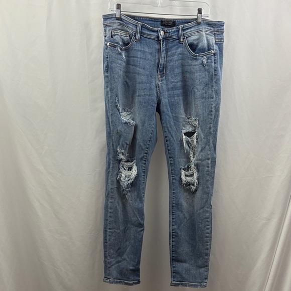 Judy Blue Pants - Lot Of 2 Judy Blue Jeans 15/32 Boyfriend Fit Skinny Fit Womens Denim
